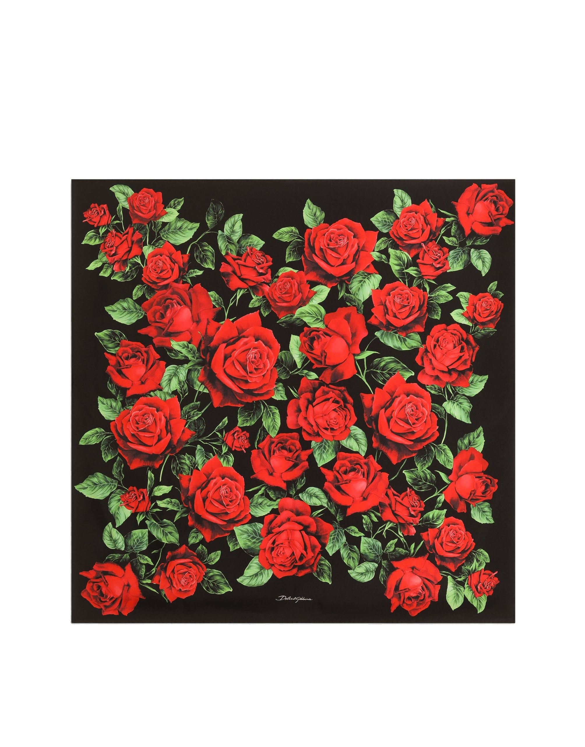 Dolce & Gabbana 90x90 rose-print silk twill scarf in Multicolour | Buy Accessories at Coveti Dolce & Gabbana 90x90 rose-print silk twill scarf
