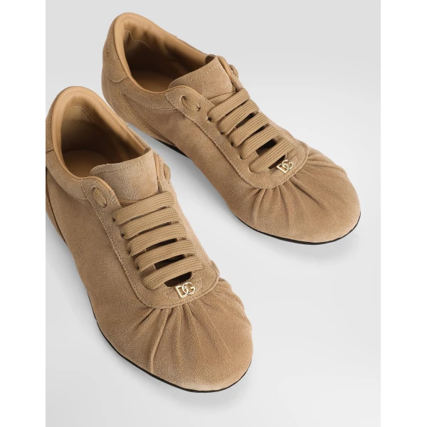 Ballet sneakers in split calfskin - Image 4