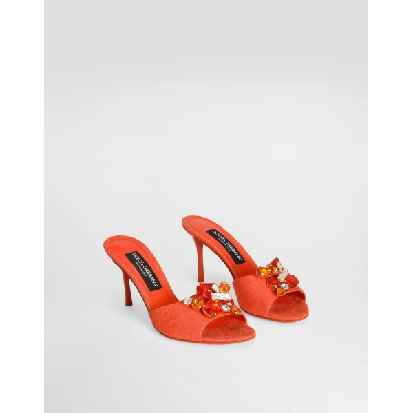 Brocade mules with embroidery - Image 2