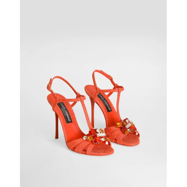 Brocade sandals with embroidery - Image 2