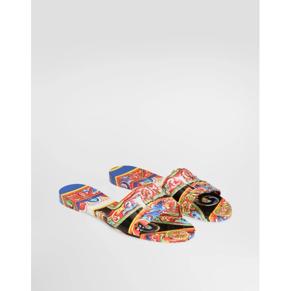 Carretto-print rubber beachwear slides - Image 2
