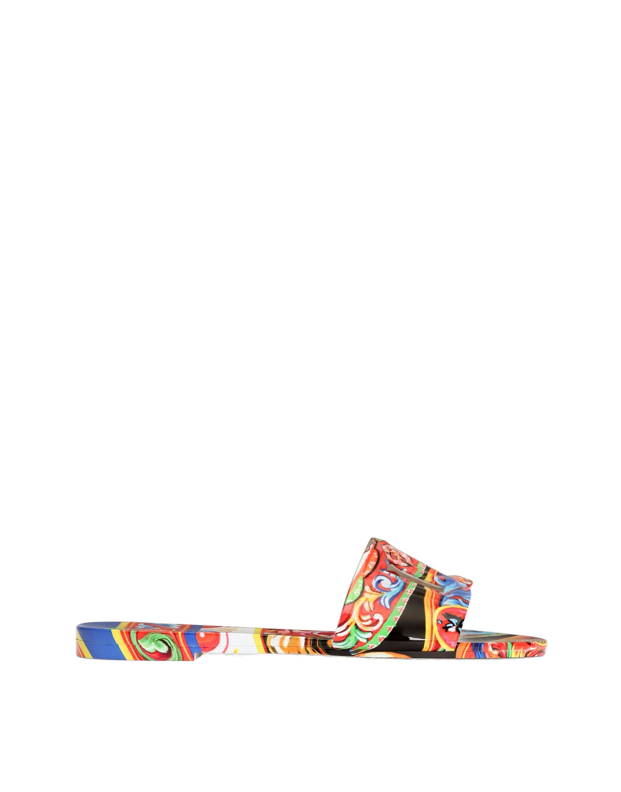 Dolce & Gabbana Carretto-print rubber beachwear slides in Multicolour | Buy Shoes at Coveti Dolce & Gabbana Carretto-print rubber beachwear slides