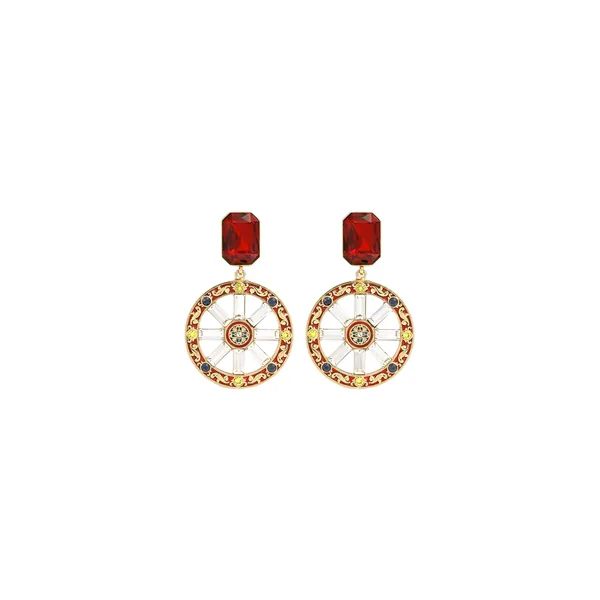 Carretto wheel clip earrings