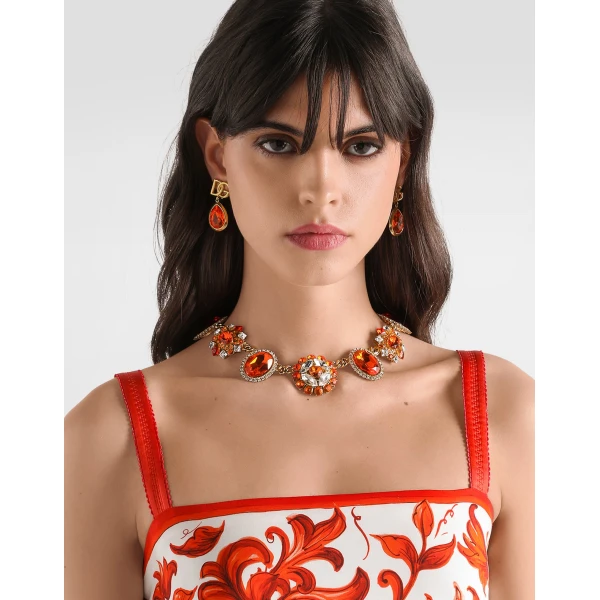 Choker necklace with rhinestones - Image 2