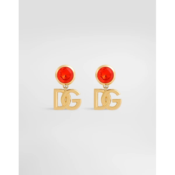 Clip earrings with logo