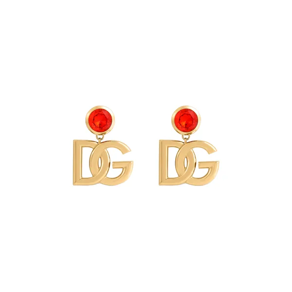 Clip earrings with logo