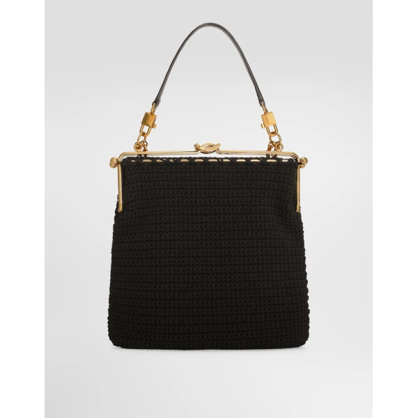 Dina shoulder and crossbody bag in crochet cotton - Image 5