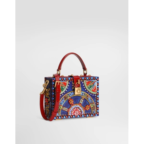 Dolce Box handbag in carretto resin - Image 4