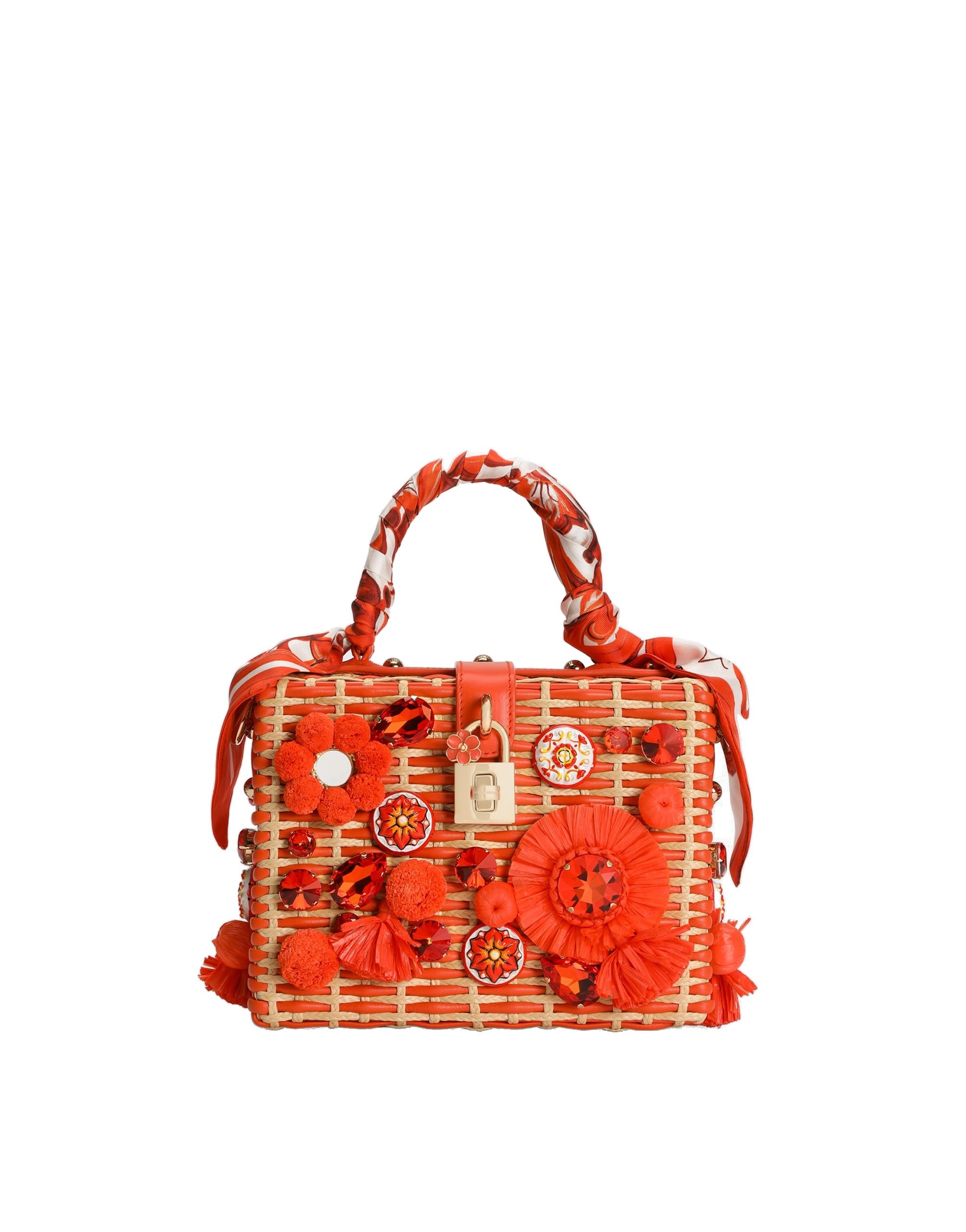 Dolce & Gabbana Dolce Box handbag in raffia in Multicolour | Buy Bags at Coveti Dolce & Gabbana Dolce Box handbag in raffia