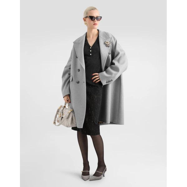 Double-breasted cashmere coat - Image 2