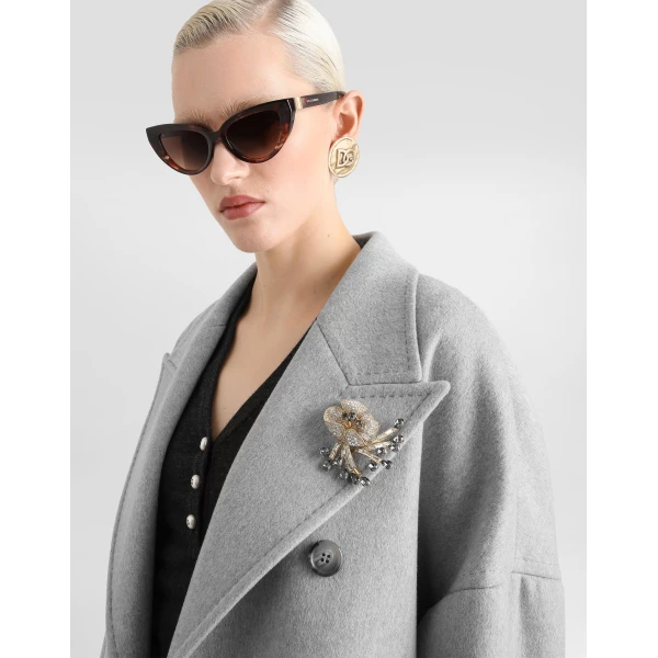 Double-breasted cashmere coat - Image 4