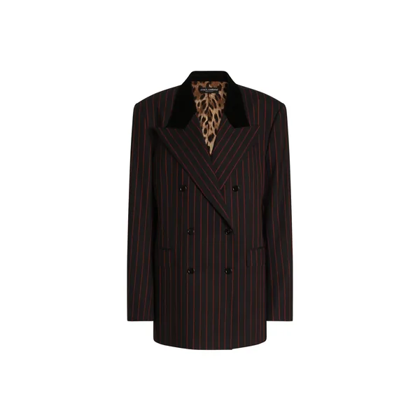 Dolce & Gabbana Double-breasted jacket in pinstripe wool