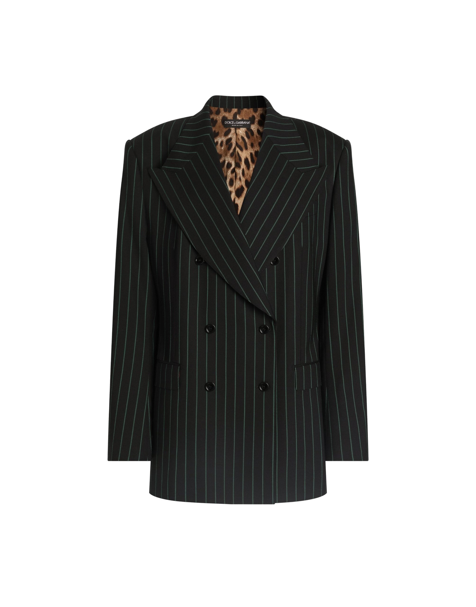 Dolce & Gabbana Double-breasted jacket in pinstripe wool | Jackets | Coveti Dolce & Gabbana Double-breasted jacket in pinstripe wool
