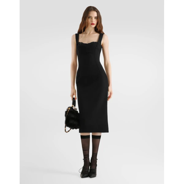 Double wool crêpe dress - Image 2