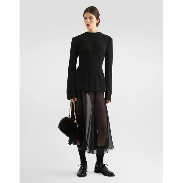 Double wool crêpe jacket - Image 2