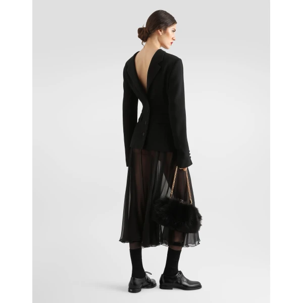 Double wool crêpe jacket - Image 3