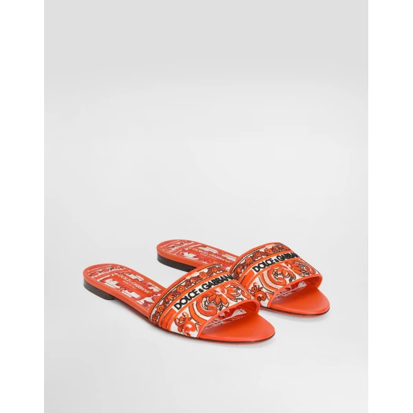 Flat slippers with majolica embroidery - Image 2