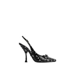 Dolce & Gabbana Floral-print calfskin slingback