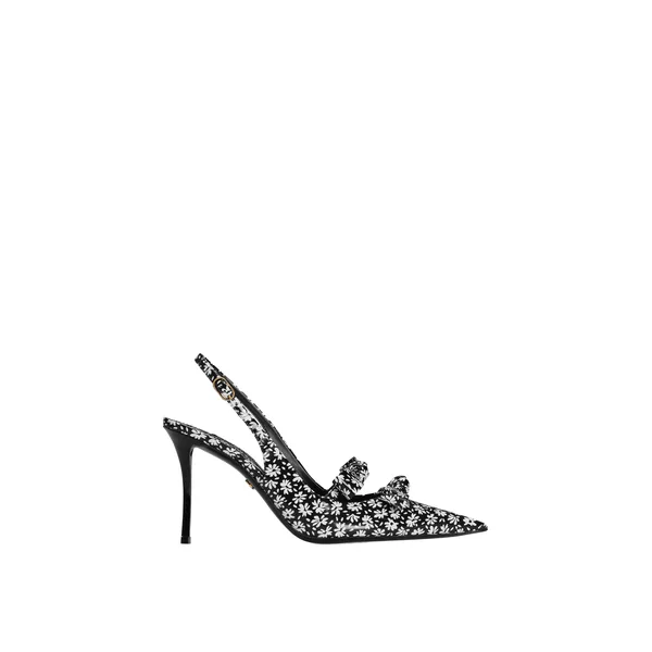 Dolce & Gabbana Floral-print calfskin slingback