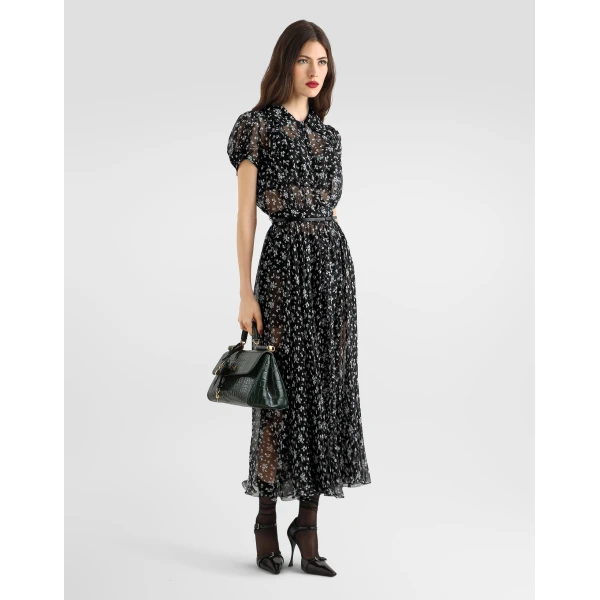 Floral-print chiffon dress - Image 2