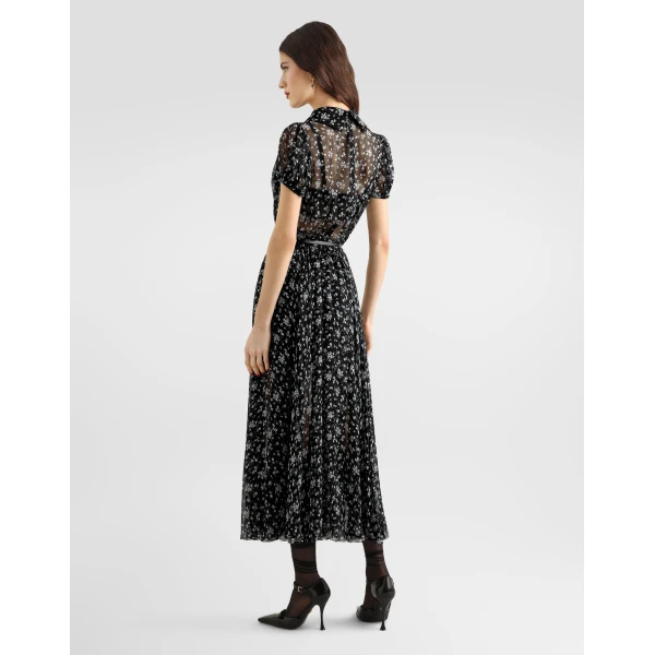 Floral-print chiffon dress - Image 3