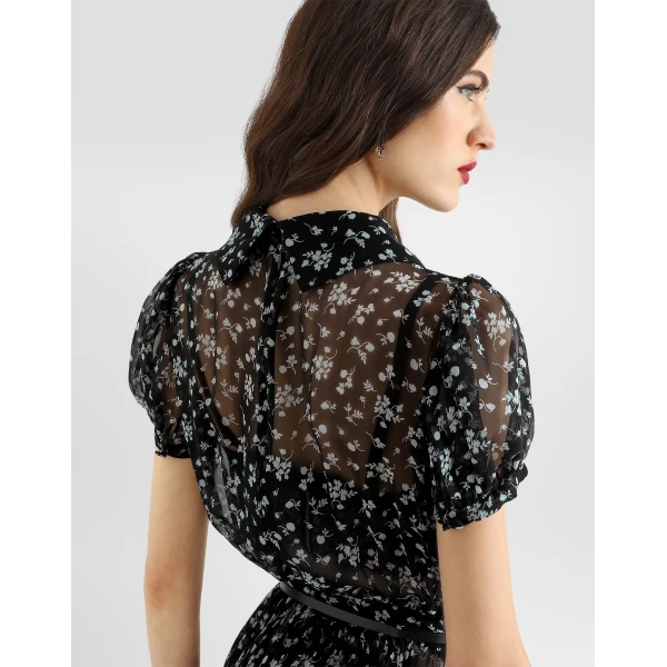 Floral-print chiffon dress - Image 5