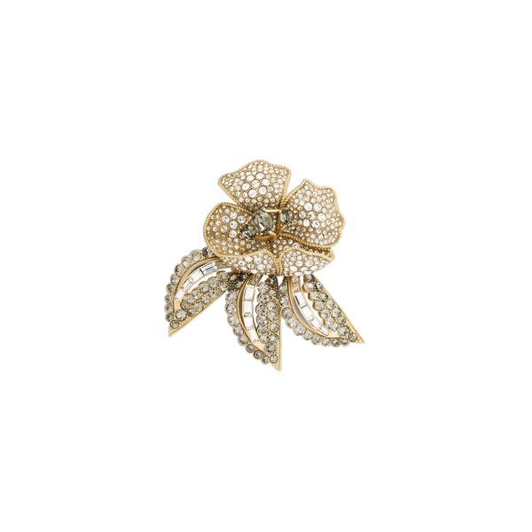 Dolce & Gabbana Flower brooch with rhinestones