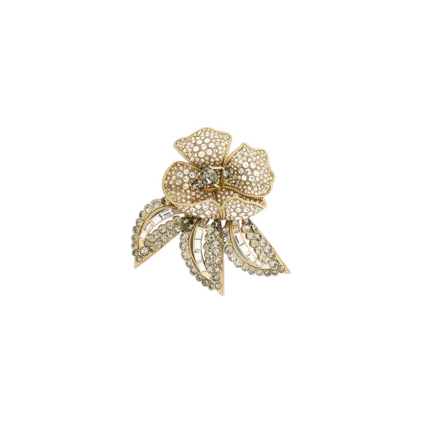 Dolce & Gabbana Flower brooch with rhinestones