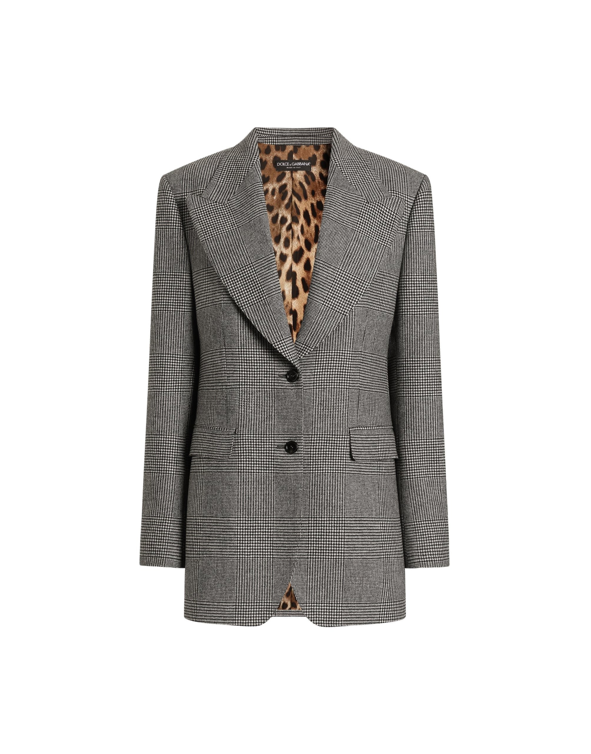 Dolce & Gabbana Glen plaid flannel single-breasted jacket | Jackets | Coveti Dolce & Gabbana Glen plaid flannel single-breasted jacket