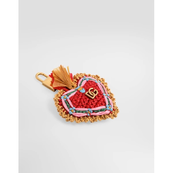 Keyring with raffia charm - Image 3