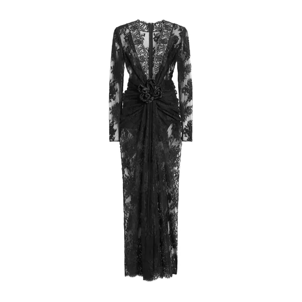 Lace dress with bow