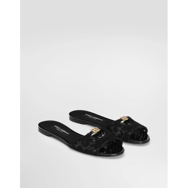 Lace flat slides - Image 2