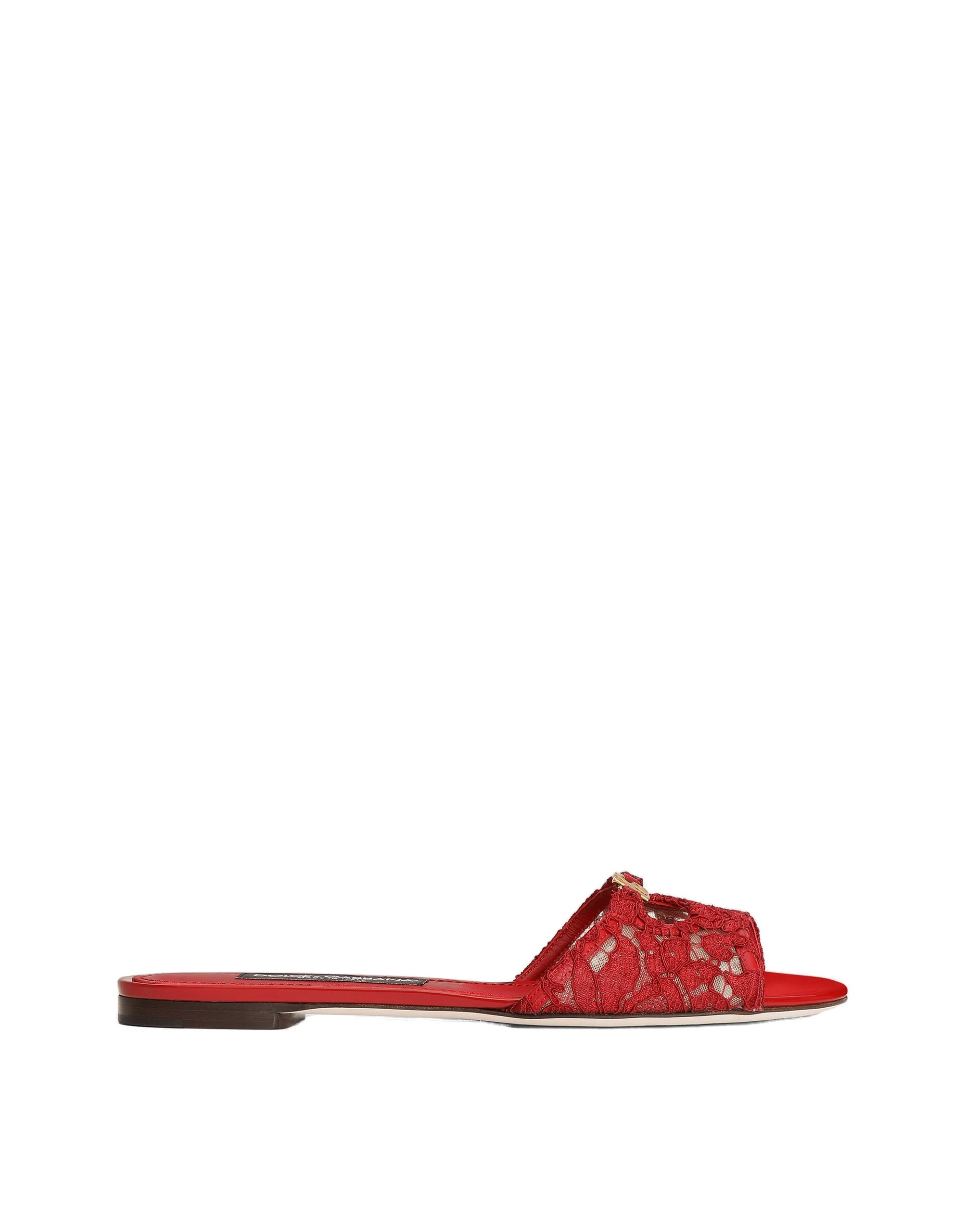 Dolce & Gabbana Lace flat slides in Multicolour | Buy Shoes at Coveti Dolce & Gabbana Lace flat slides