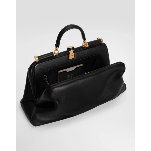 Large Grandma handbag in plongé nappa leather - Image 5
