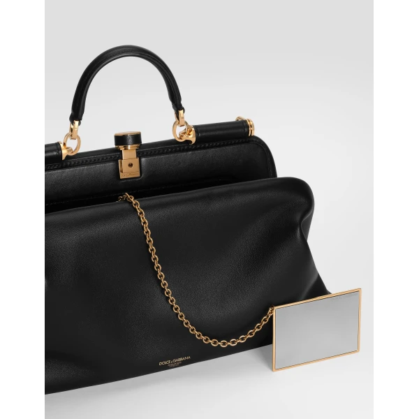 Large Grandma handbag in plongé nappa leather - Image 6