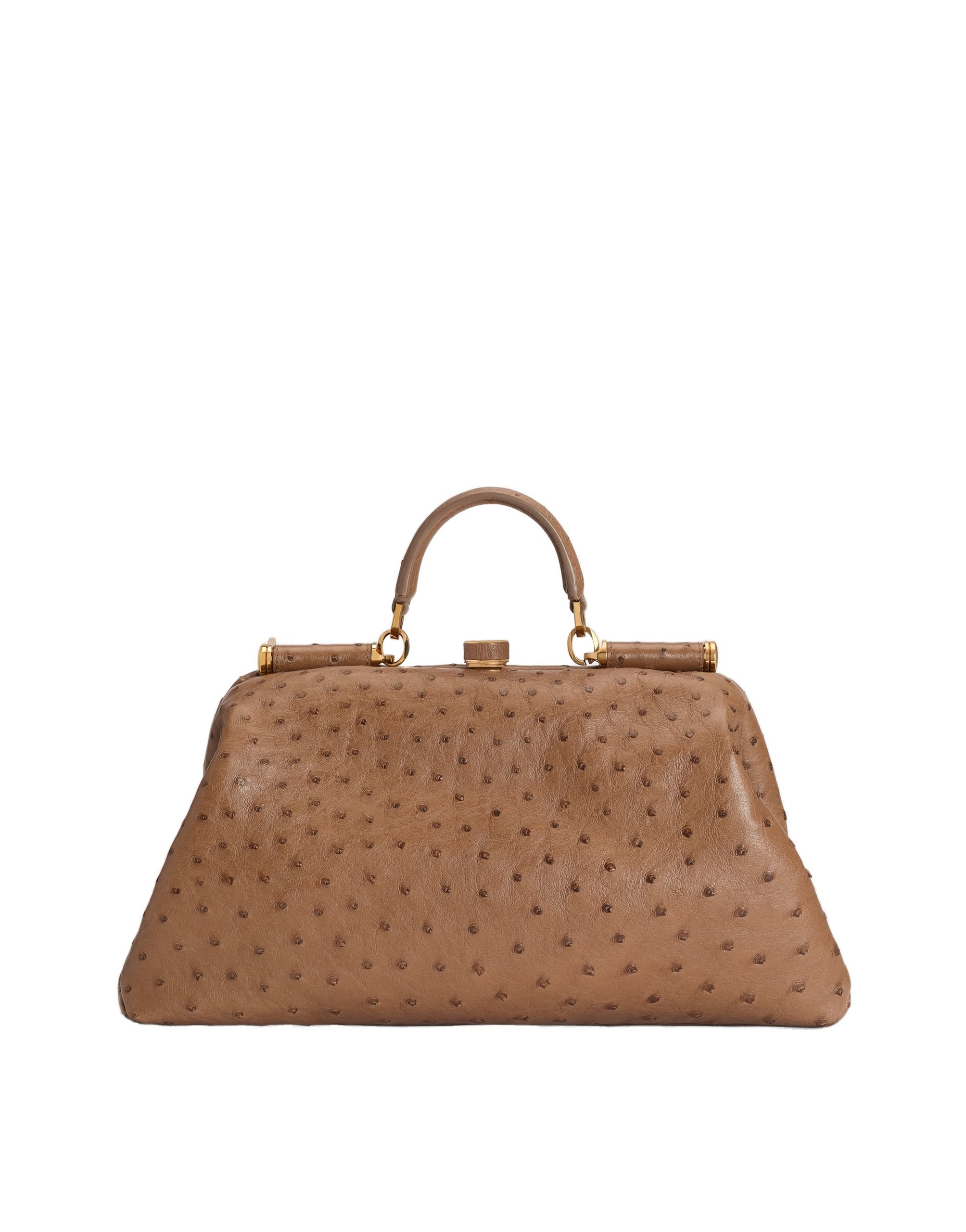 Dolce & Gabbana Large Grandma ostrich leather handbag in Multicolour | Buy Bags at Coveti Dolce & Gabbana Large Grandma ostrich leather handbag