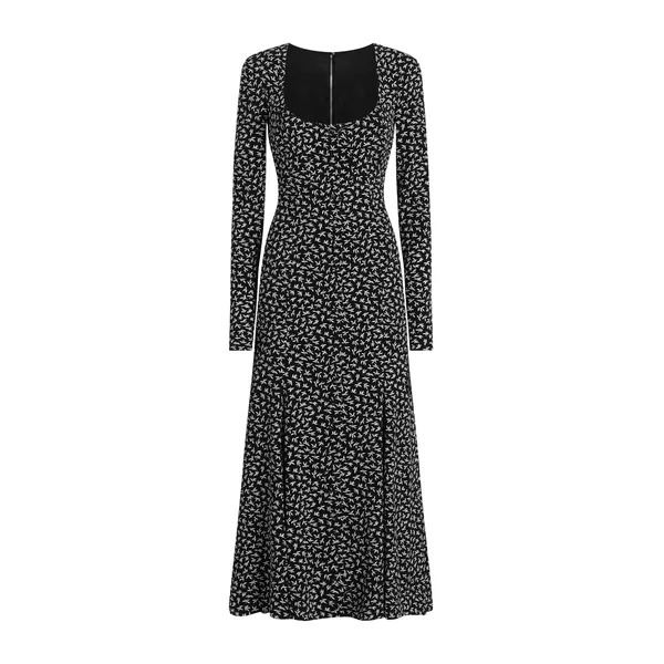 Dolce & Gabbana Leaf-print charmeuse dress
