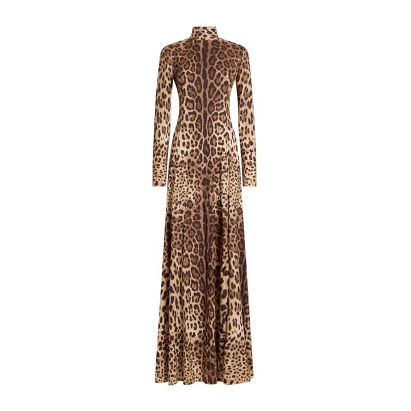 Dolce & Gabbana Leo-print charmeuse dress