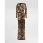 Dolce & Gabbana Leo-print charmeuse dress