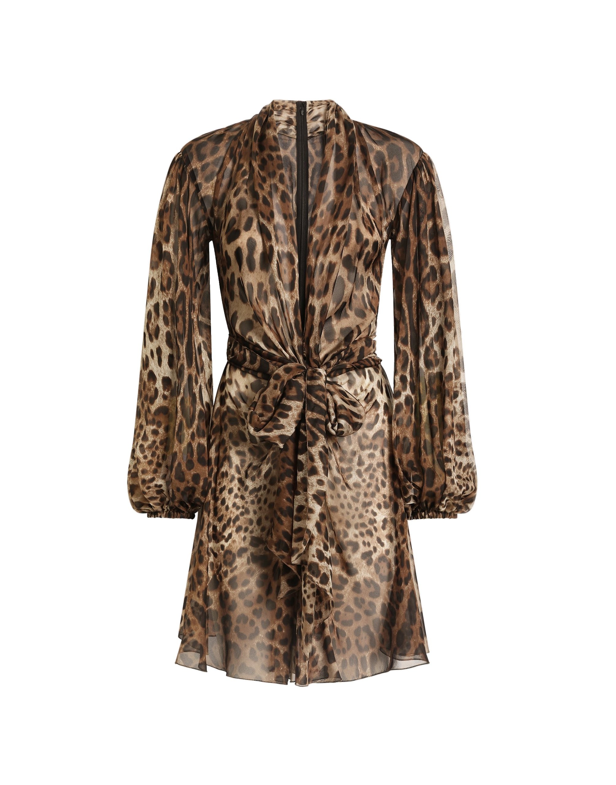 Dolce & Gabbana Leo-print chiffon dress | Dresses | Coveti Dolce & Gabbana Leo-print chiffon dress