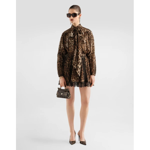 Leo-print chiffon skirt - Image 2
