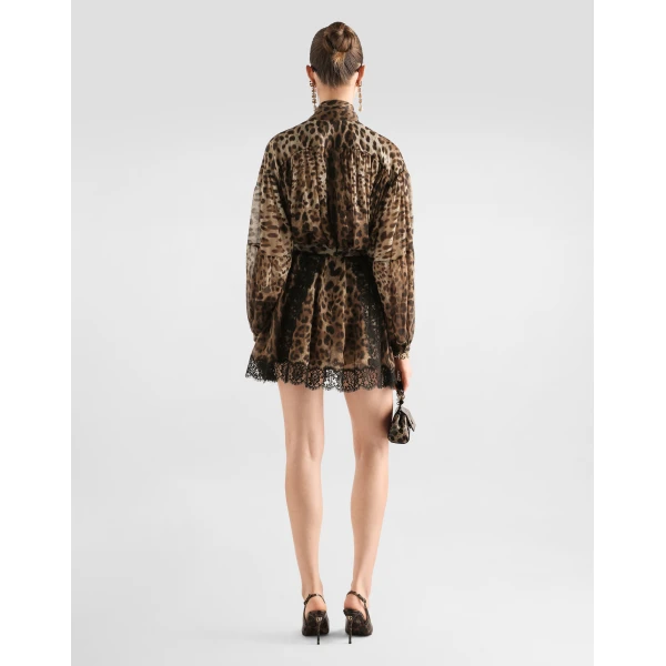 Leo-print chiffon skirt - Image 3