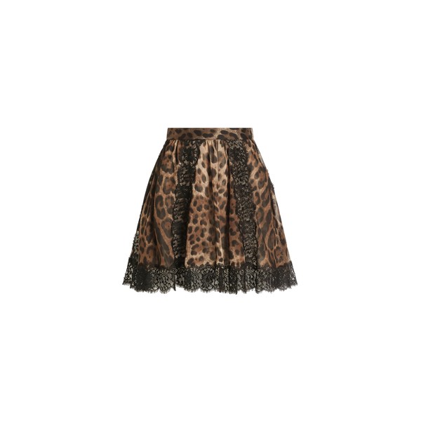 Dolce & Gabbana Leo-print chiffon skirt