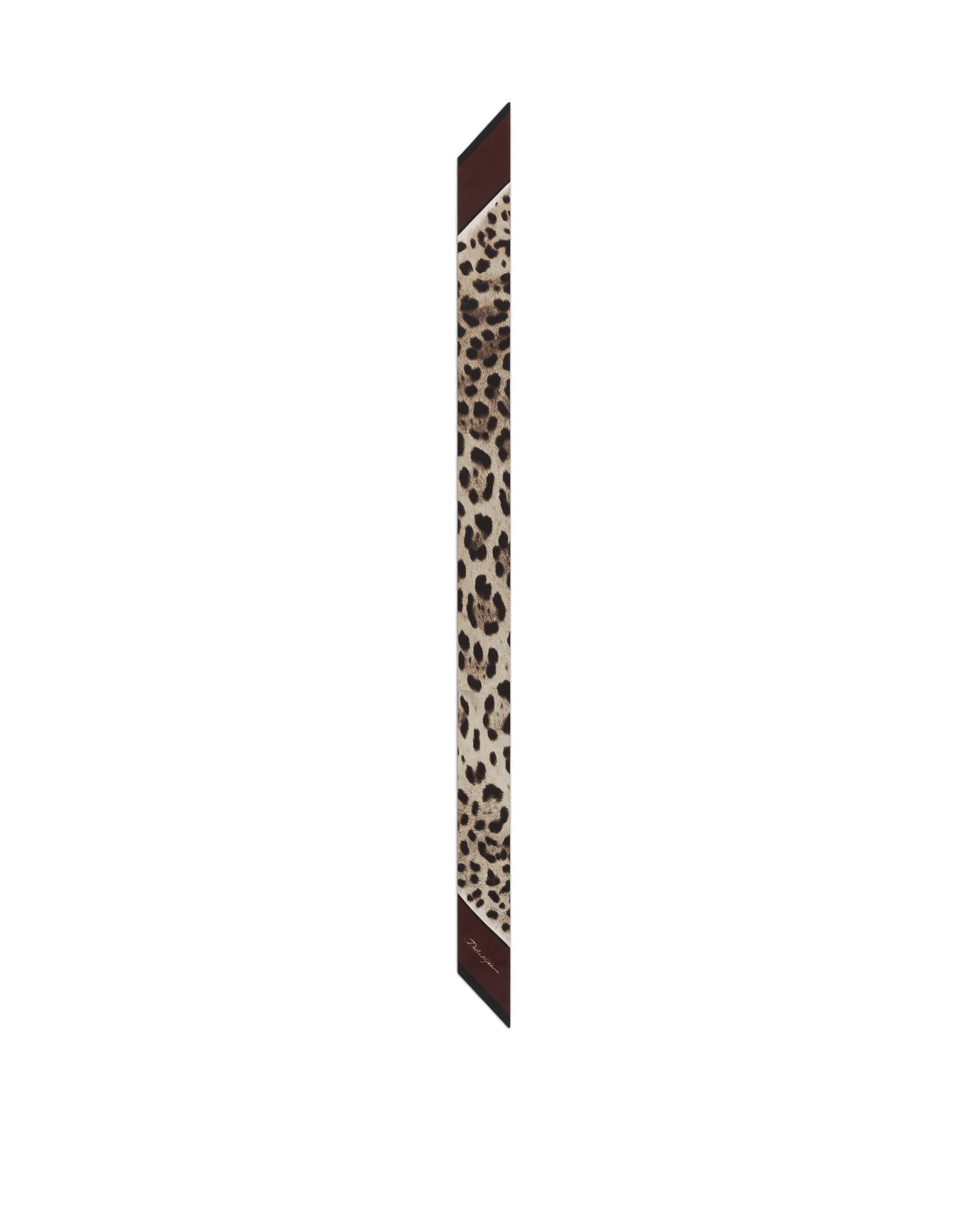 Dolce & Gabbana Leo-print silk twill bandeau in Brown | Buy Accessories at Coveti Dolce & Gabbana Leo-print silk twill bandeau