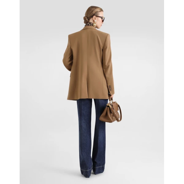 Linda double-breasted jacket in micro-ribbed fabric - Image 3
