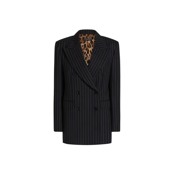 Dolce & Gabbana Linda double-breasted jacket in pinstripe wool