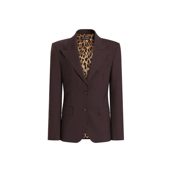 Dolce & Gabbana Linda single-breasted jacket in pinstripe wool