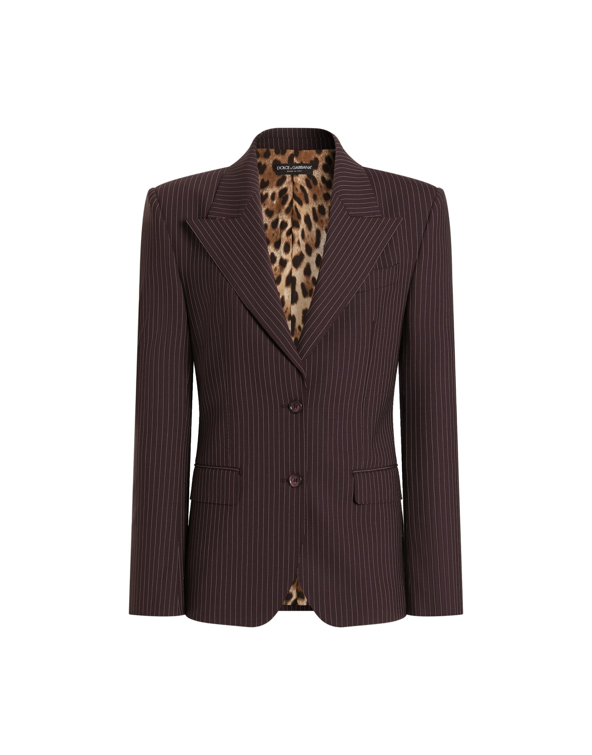 Dolce & Gabbana Linda single-breasted jacket in pinstripe wool | Jackets | Coveti Dolce & Gabbana Linda single-breasted jacket in pinstripe wool