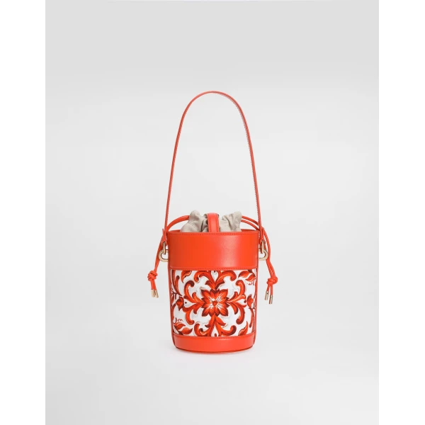 Majolica-print Capri canvas bucket bag - Image 4