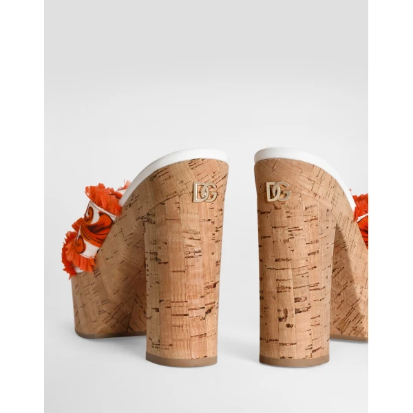 Majolica-print brocade clog sandals - Image 6